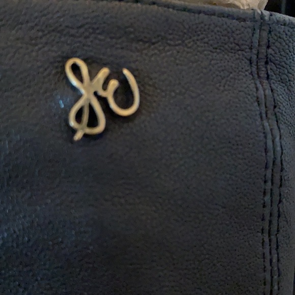 Sam Edelman black chunk heel leather boots Lucy 6 - Picture 14 of 16